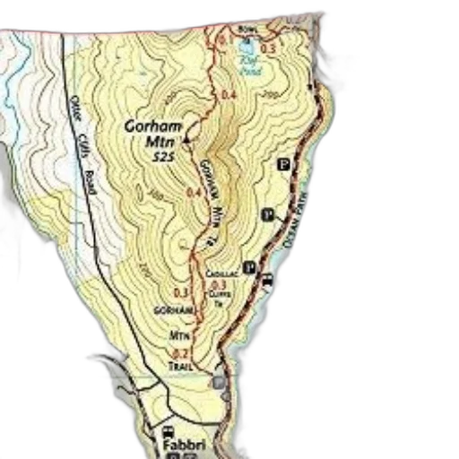 detailed, map, area, around, thunder, hole, including, nearby transparent PNG cut-out