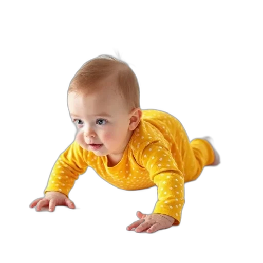 dress, creature, hair, animal, photorealistic, child, yellow, polka transparent PNG cut-out