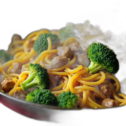 food, 3d render, photorealistic, close-up, view, pan, filled, stir-fry transparent PNG cut-out