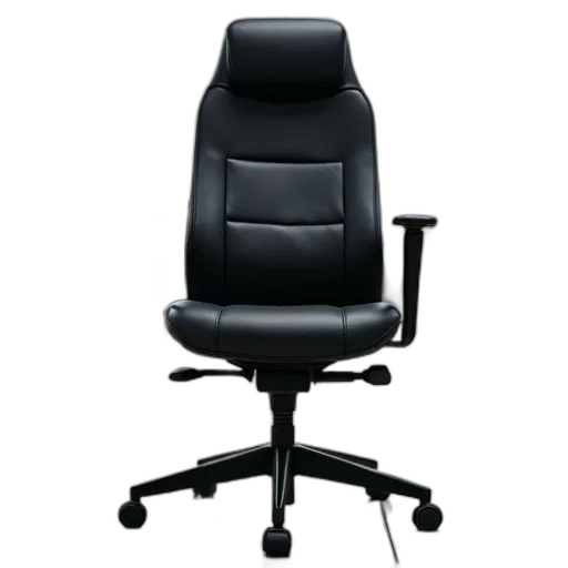 furniture, staff, 3d render, black, office, chair, high, backrest transparent PNG cut-out