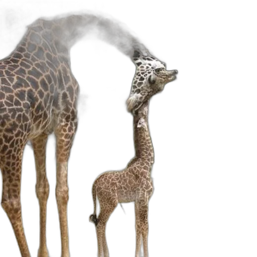 animal, creature, concept art, photorealistic, 3d render, fantasy art, fog, mother transparent PNG cut-out