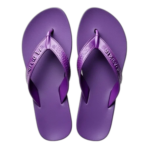 shoes, pair, purple, flip-flops, textured, upper, smooth, sole transparent PNG cut-out