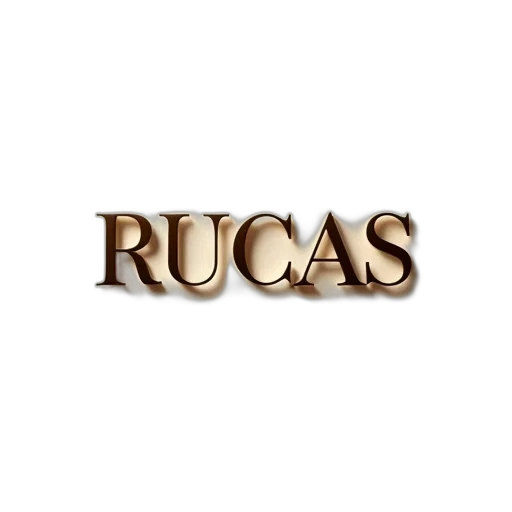 photorealistic, 3d render, second, image, close-up, word, rucas, modern transparent PNG cut-out