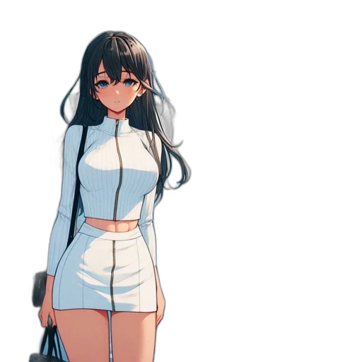 dress, staff, jacket, robot, anime, concept art, pixel art, 3d render transparent PNG cut-out