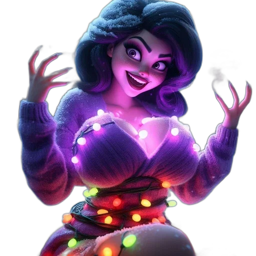 dress, robot, concept art, fantasy art, 3d render, comic book art, neon lights, neon transparent PNG cut-out