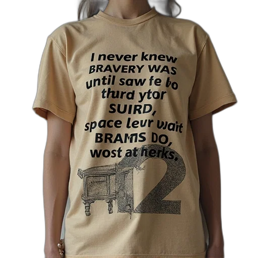 dress, words, shirt, saying, never, knew, bravery, until transparent PNG cut-out