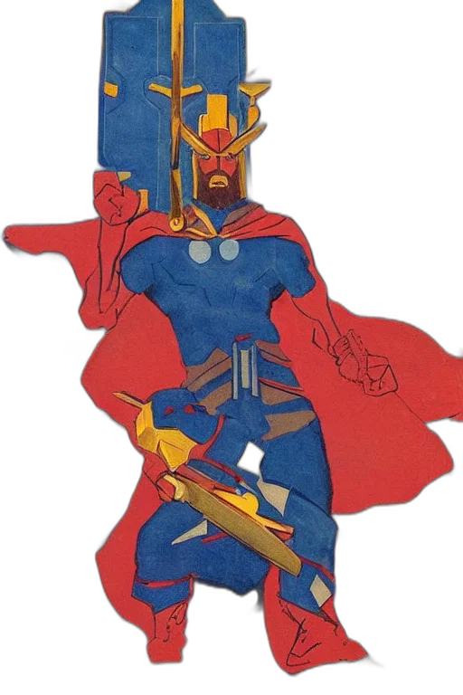 mask, comic book art, concept art, watercolor, fantasy art, red, marvel, thor transparent PNG cut-out