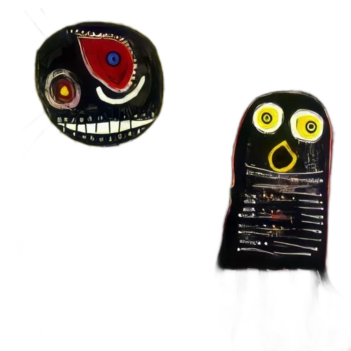 mask, jewelry, staff, robot, concept art, 3d render, outer space, large transparent PNG cut-out
