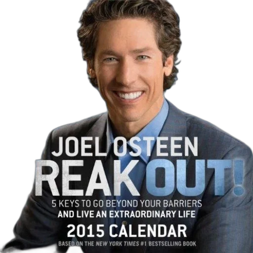 joel, osteen, break, out, 2015, calendar, keys, beyond transparent PNG cut-out