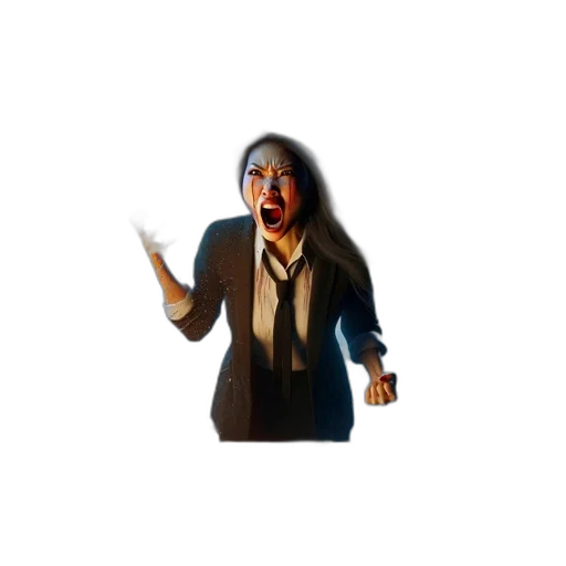 staff, jacket, creature, 3d render, pixel art, concept art, woman, office transparent PNG cut-out