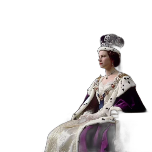 crown, dress, jewelry, staff, photorealistic, concept art, 3d render, oil painting transparent PNG cut-out