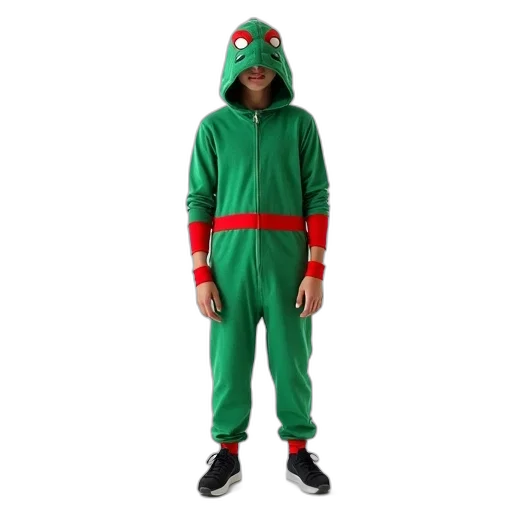 dragon, creature, jacket, animal, person, standing, front, white transparent PNG cut-out
