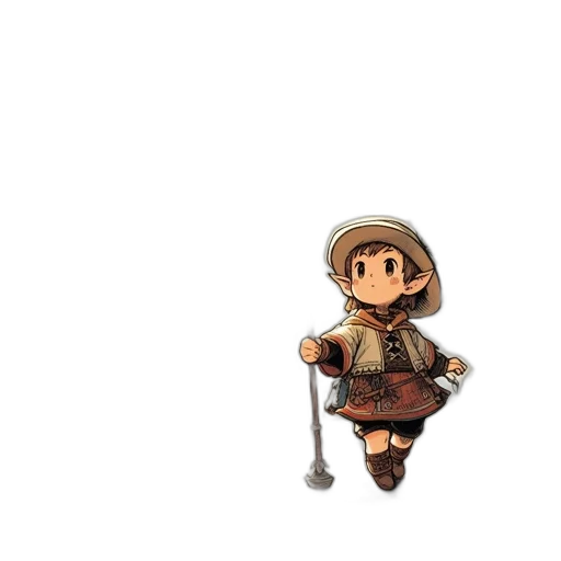 staff, hat, weapon, sword, pixel art, concept art, fantasy art, watercolor transparent PNG cut-out