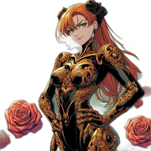 dress, crown, weapon, jewelry, concept art, fantasy art, anime, comic book art transparent PNG cut-out