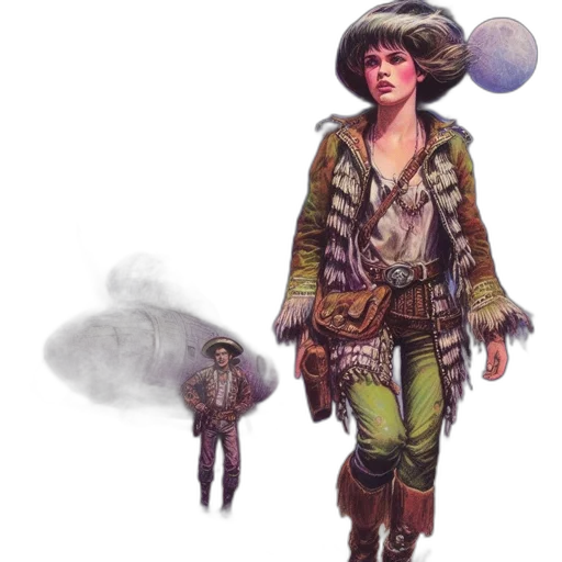 staff, concept art, fantasy art, comic book art, watercolor, fog, outer space, earth tones transparent PNG cut-out