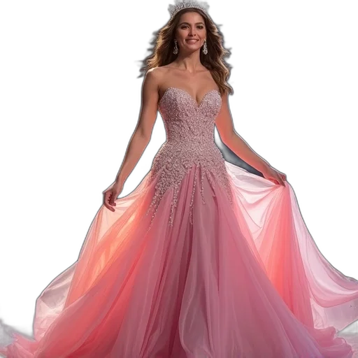 dress, photorealistic, pastel, woman transparent PNG cut-out