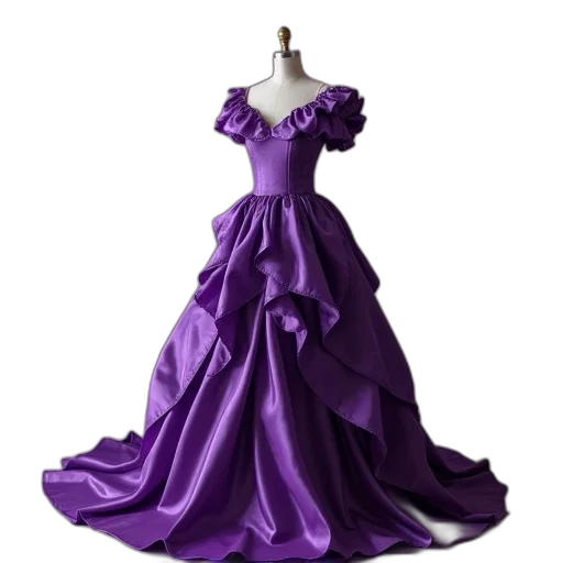 dress, crown, jewelry, 3d render transparent PNG cut-out