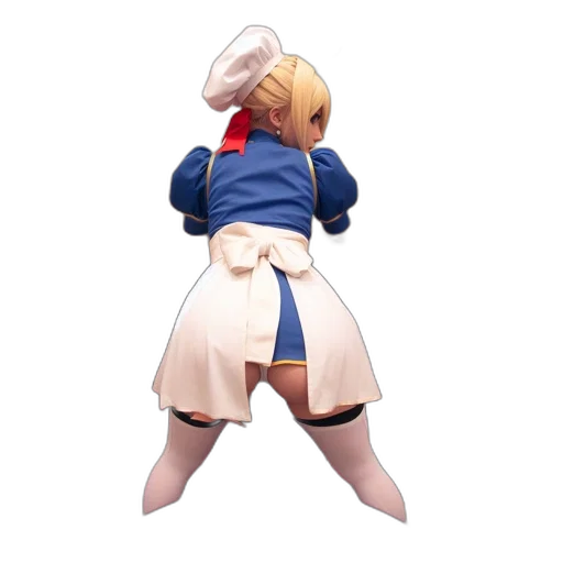 hat, staff, jacket, dress, concept art, 3d render, pixel art, person transparent PNG cut-out