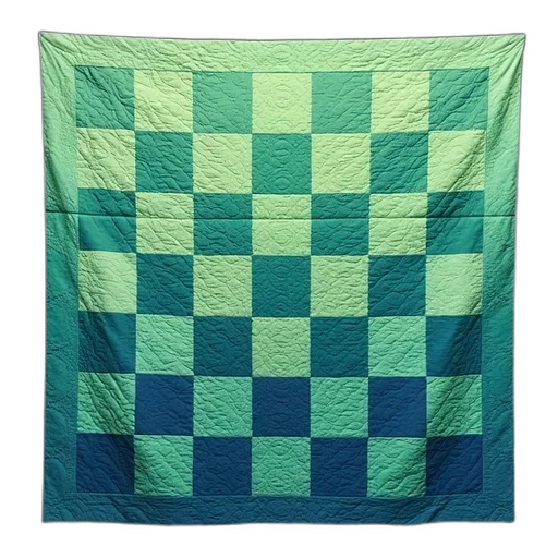jacket, umbrella, crown, 3d render, green, blue, quilt, geometric transparent PNG cut-out