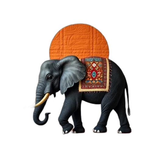 hat, jacket, elephant, quilt, featured, wall transparent PNG cut-out