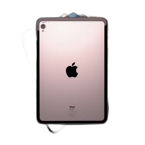 3d render, pastel, apple, ipad transparent PNG cut-out