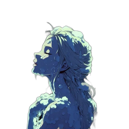 creature, mask, dress, face, watercolor, pixel art, concept art, anime transparent PNG cut-out
