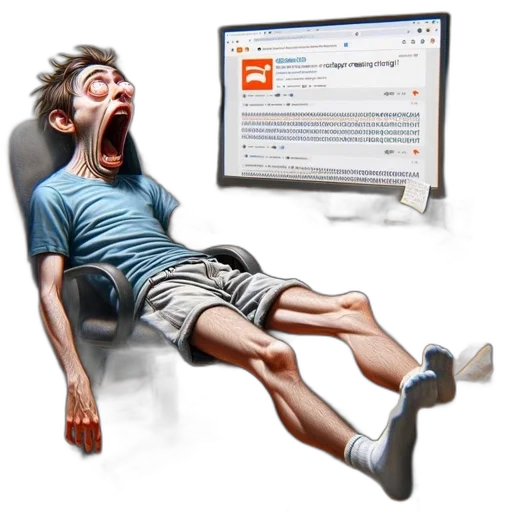 creature, 3d render, concept art, photorealistic, astonished, man, disordered, room transparent PNG cut-out