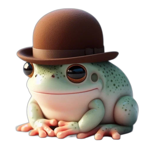 hat, animal, creature, staff, 3d render, photorealistic, concept art, pixel art transparent PNG cut-out