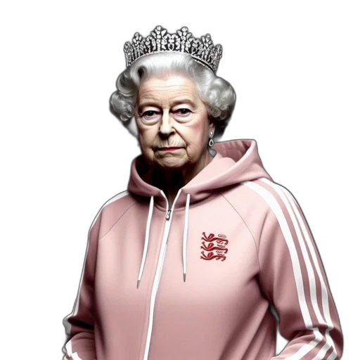 crown, jacket, staff, photorealistic, concept art, 3d render, elderly, woman transparent PNG cut-out