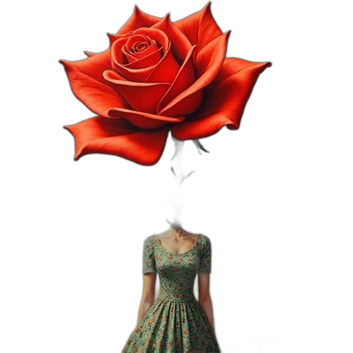 dress, crown, jewelry, flower, 3d render, concept art, photorealistic, fantasy art transparent PNG cut-out