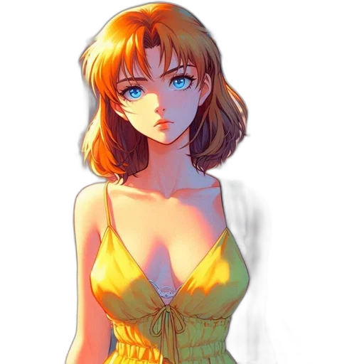 dress, crown, face, anime, fantasy art, pixel art, concept art, neon lights transparent PNG cut-out