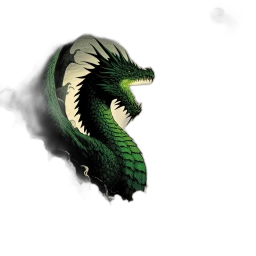 dragon, creature, mask, animal, fantasy art, concept art, 3d render, photorealistic transparent PNG cut-out
