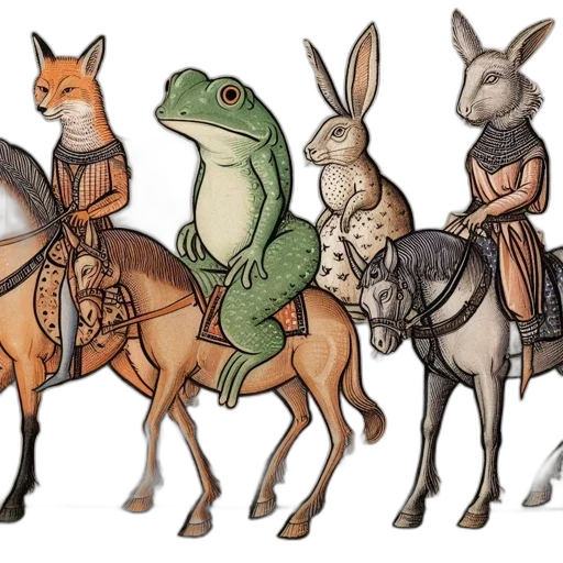 animal, fantasy art, concept art, watercolor, earth tones, illustration, shows, four transparent PNG cut-out
