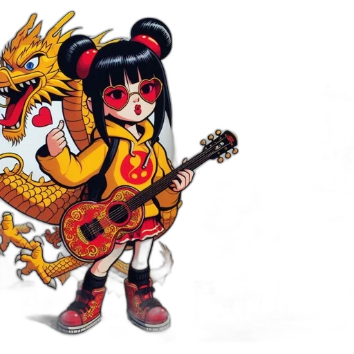 dragon, concept art, cartoon, valentine, character, yellow, outfit, red transparent PNG cut-out