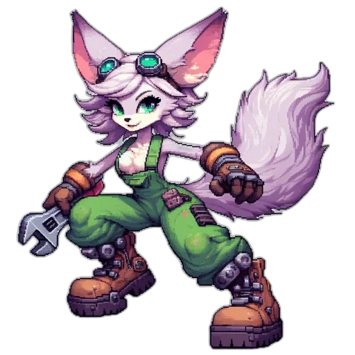 staff, weapon, animal, pixel art, concept art, fantasy art, comic book art, green transparent PNG cut-out