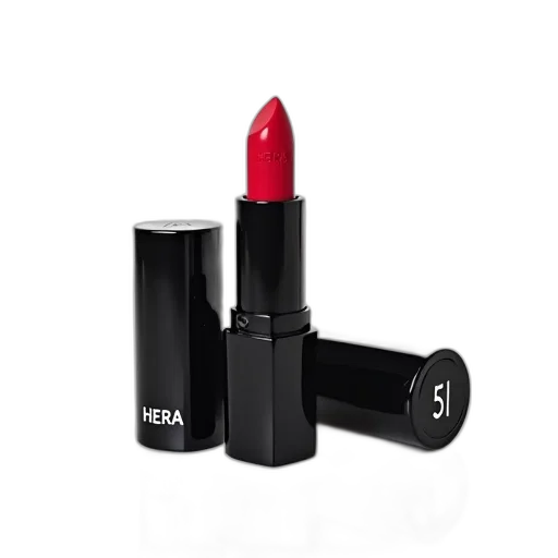 red, black, lipstick, tube, cap, placed, next, case transparent PNG cut-out
