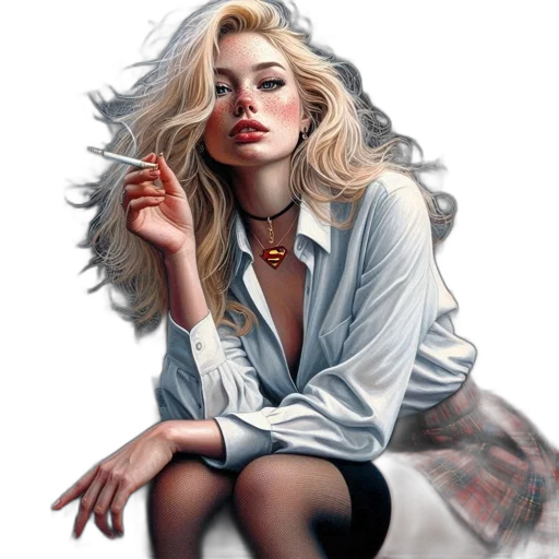 jewelry, dress, jacket, face, photorealistic, oil painting, comic book art, fantasy art transparent PNG cut-out