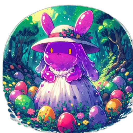 hat, creature, dress, animal, pixel art, fantasy art, concept art, watercolor transparent PNG cut-out