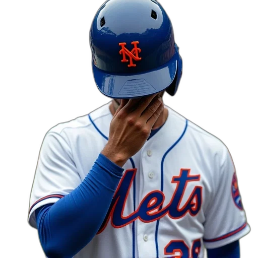 mask, hat, face, jacket, mets, baseball, player, wiping transparent PNG cut-out