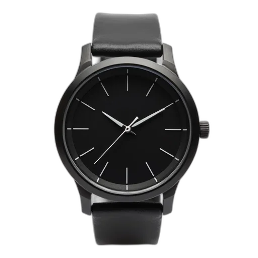 jewelry, monochrome, black, wristwatch, silver, dial, buckle, displayed transparent PNG cut-out