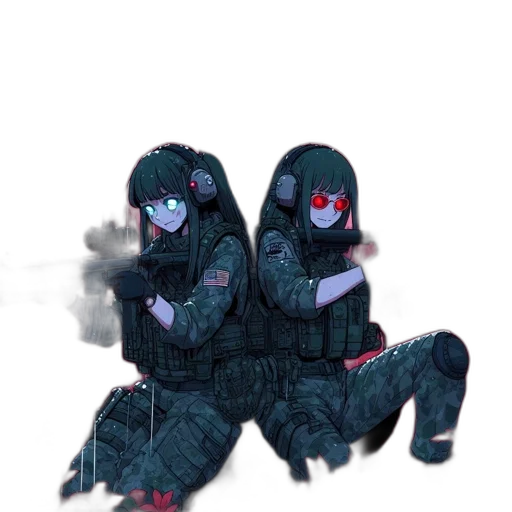 mask, robot, jacket, weapon, concept art, watercolor, pixel art, cyberpunk transparent PNG cut-out