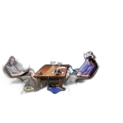 furniture, staff, concept art, 3d render, outer space, three, people, sit transparent PNG cut-out