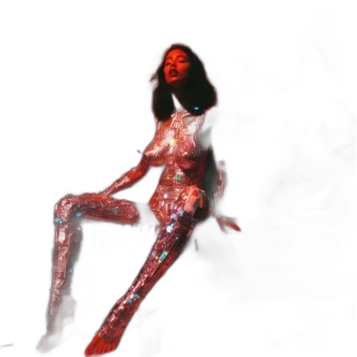 creature, dress, robot, mask, concept art, 3d render, pixel art, fantasy art transparent PNG cut-out