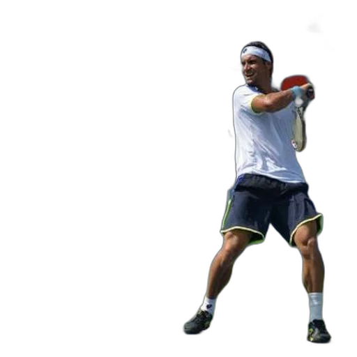 staff, 3d render, photorealistic, concept art, pixel art, tennis, player, action transparent PNG cut-out
