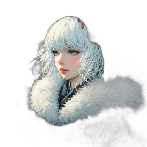 face, jacket, mask, crown, fantasy art, concept art, photorealistic, watercolor transparent PNG cut-out