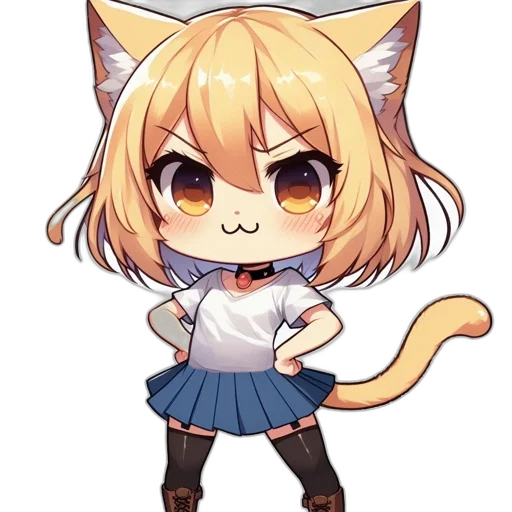 staff, animal, creature, anime, pixel art, cartoon, watercolor, chibi-style transparent PNG cut-out