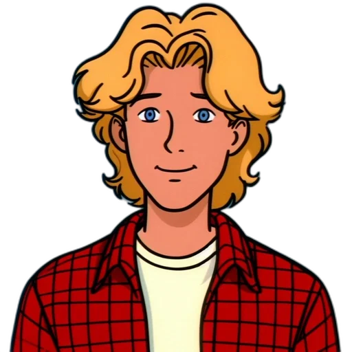 jacket, face, hair, cartoon, comic book art, pixel art, concept art, image transparent PNG cut-out
