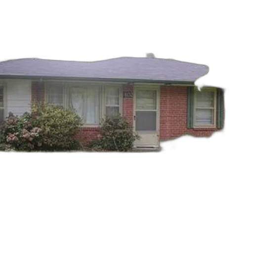 building, umbrella, 3d render, photorealistic, cozy, brick, ranch-style, house transparent PNG cut-out