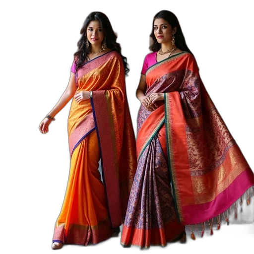 beautiful, multicolored, art, silk transparent PNG cut-out