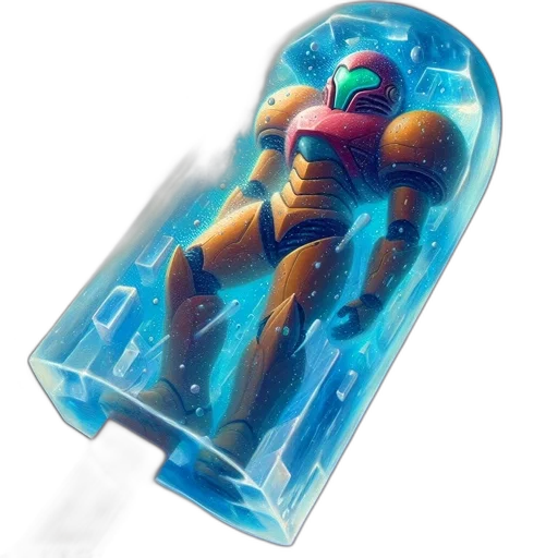 robot, bottle, concept art, vaporwave, 3d render, underwater, outer space, inside transparent PNG cut-out